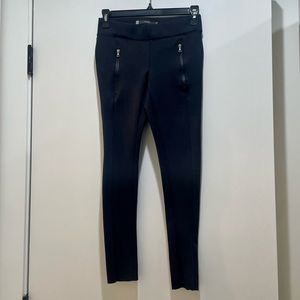 J Brand Black Dressy Leggings with Front & Back Zippers - XS